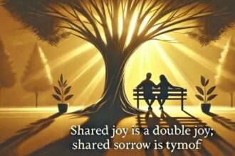 shared joy is a double joy; shared sorrow is tymoff